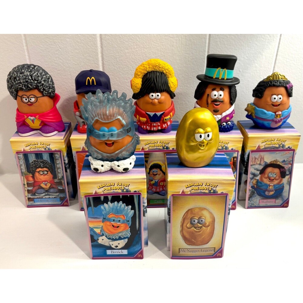 McDonald’s x Kerwin Frost McNugget Nugget Buddies Complete Set Of 7 Gold Nugget